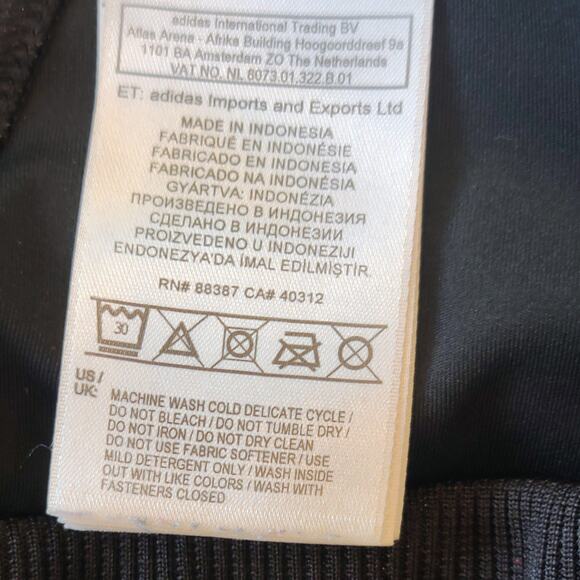 Stella McCartney For Adidas Black Capri Legging, White piping/Zippers Size S. - Picture 7 of 7